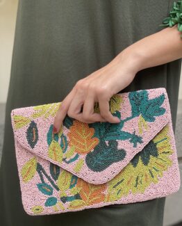 Cartera bordada abalorios Riviera