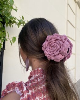 Flor Pinza Gardenia rosa palo