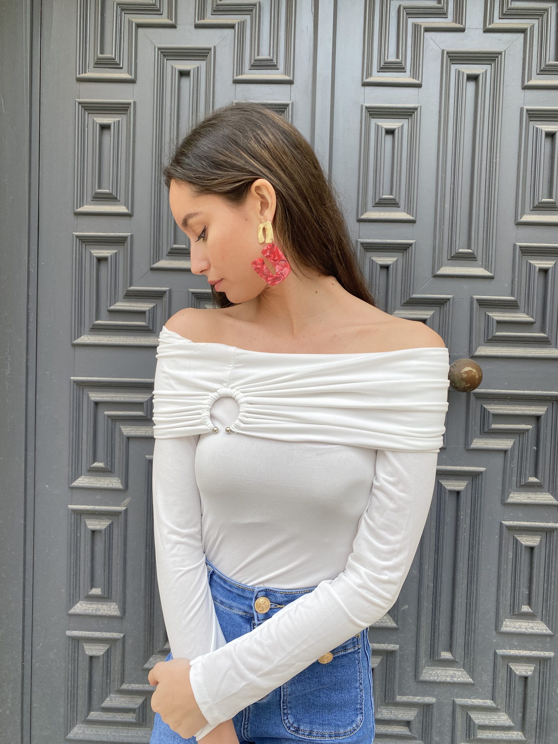 Camiseta Bardot Blanco 1 Camiseta Bardot Blanco 1