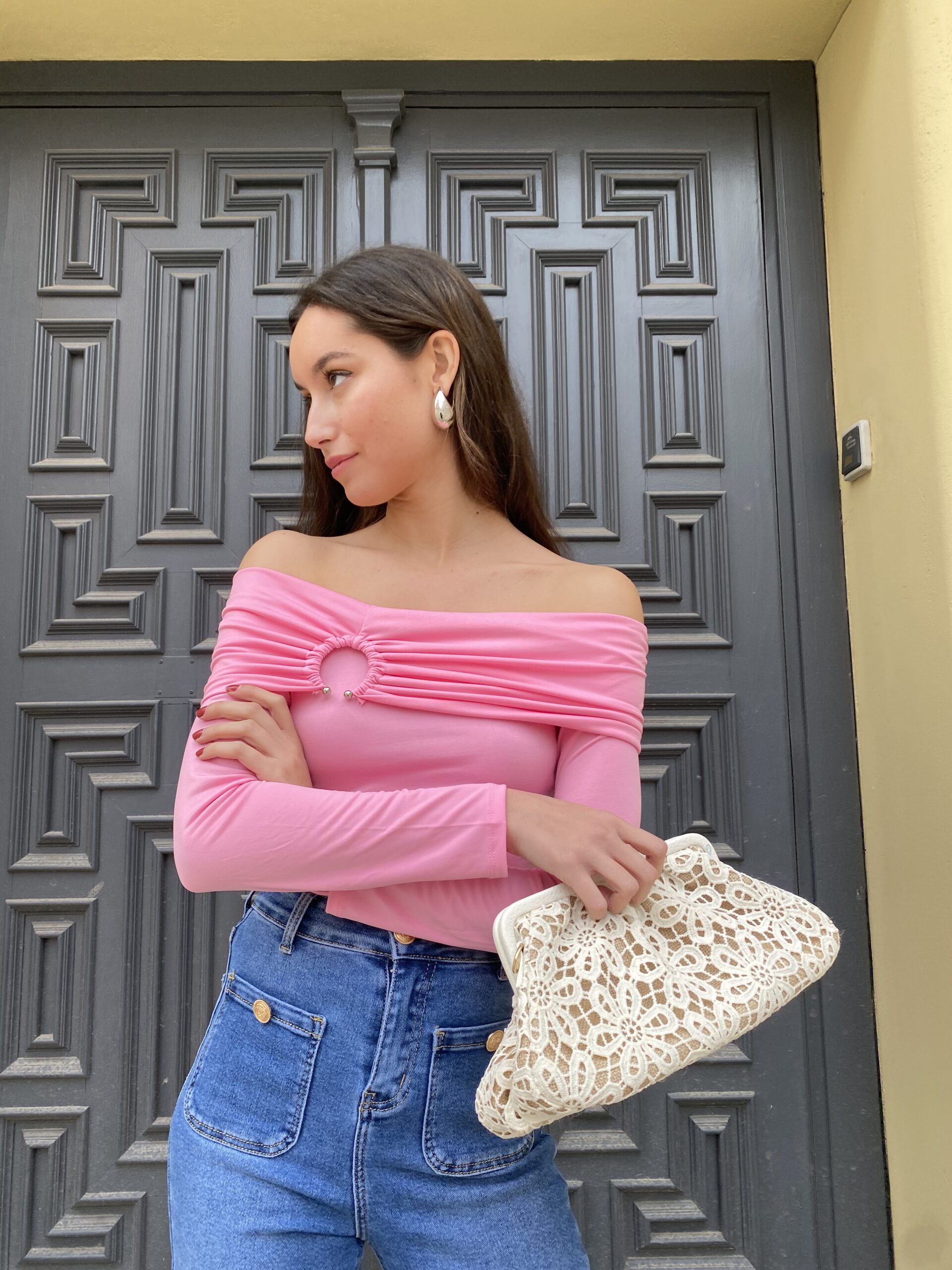 Camiseta Bardot Rosa 1