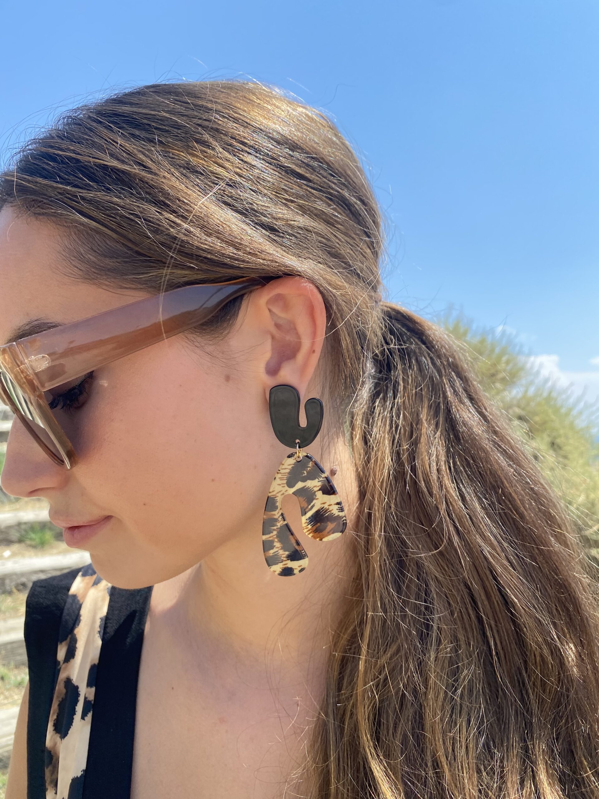 Pendiente animal print 1