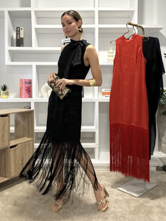 Vestido Rocio flecos noir - Imagen 5
