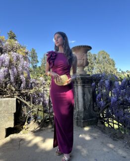 Vestido Leonor buganvilla