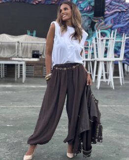 Pantalón bombacho chocolate