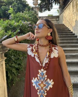 Collar cuentas teja