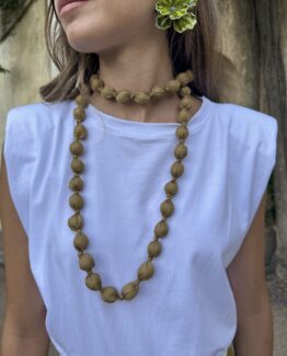 Collar cuentas oliva