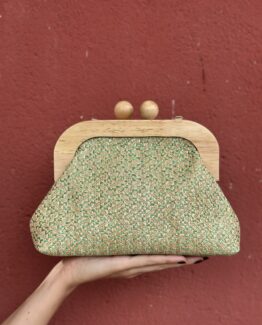 Bolso madera tweed vert