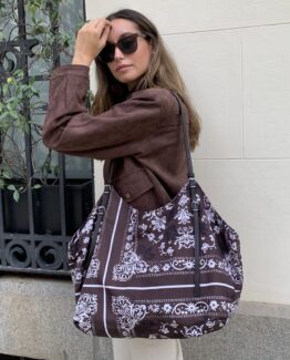 Bolso saco Paisley chocolate