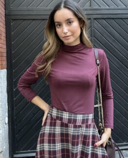 Camiseta  cashmere Burdeos second skin