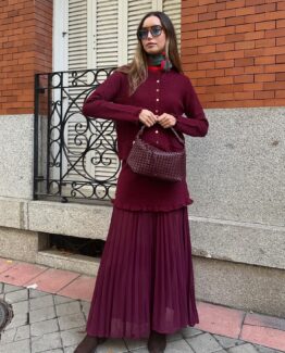 Conjunto de punto Trento Burdeos