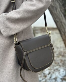 Bolso piel vanity chocolate