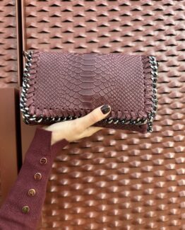 Bolso de piel stella Burdeos