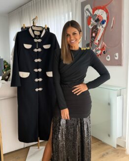 Falda candela sequins negro