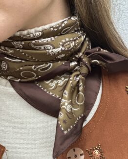 Pañuelo Paisley oliva