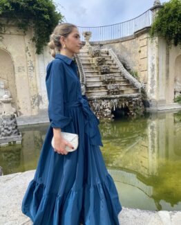 Vestido Palermo tafetán blue