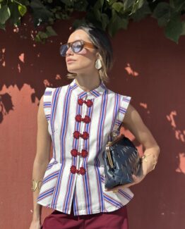 Camisa rayas napoli Burdeos