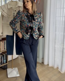 Pantalón crep Roma azul marino