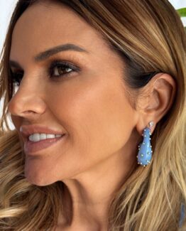 Pendiente tachas sky Blue