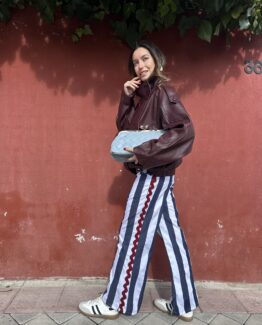 Pantalón napoli rayas azul marino