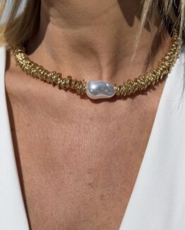 Collar Casilda perla design