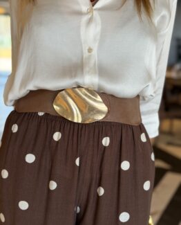 Cinturón elástico amalfi marrón