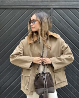 Trench venecia cuello pana