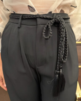 Cinturón cuerda lurex black