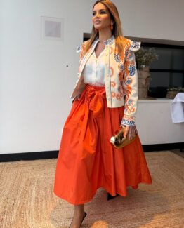 Falda Triana tafetán Orange