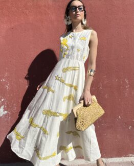 Vestido seashell yellow