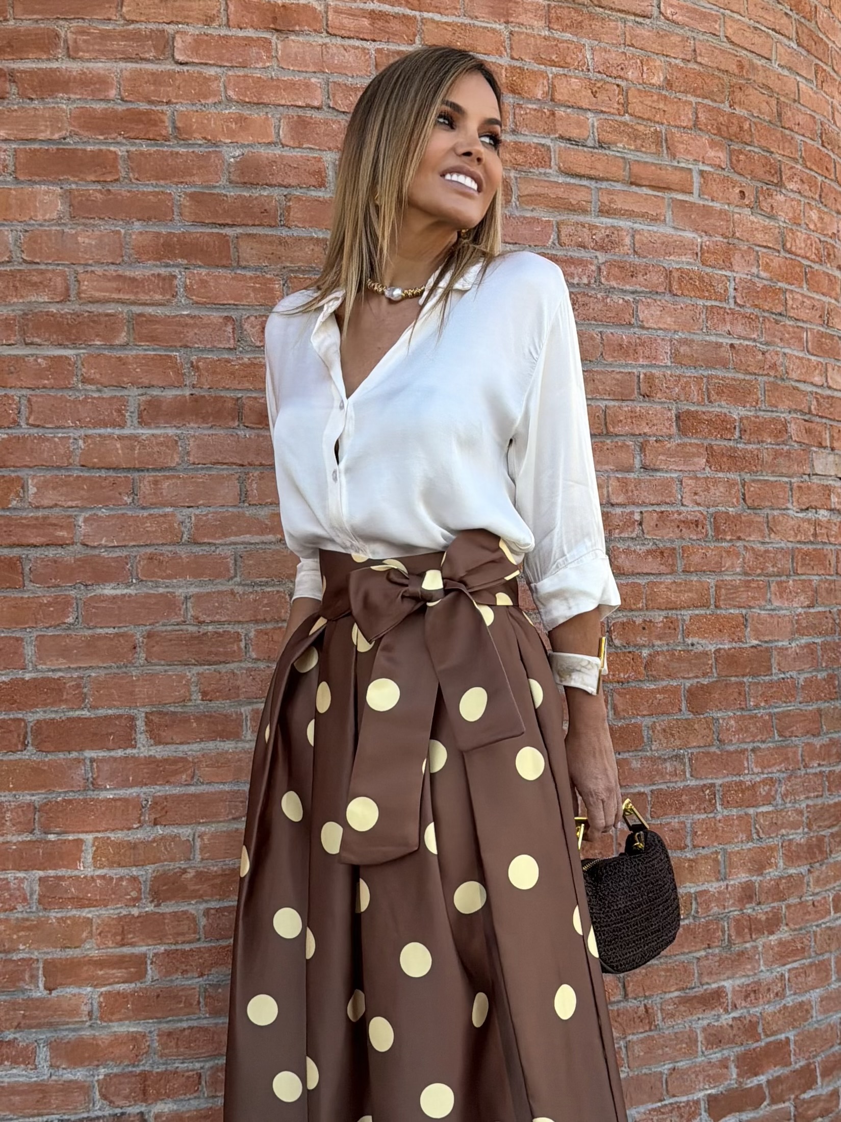 Falda topos chocolate butter yellow - Imagen 4