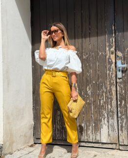 Pantalón sastre mostaza