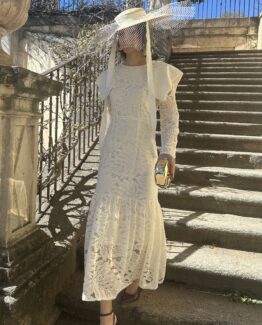 Vestido encaje candela Ivory