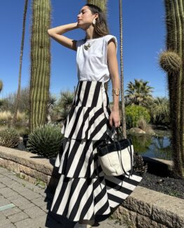 Falda Cayetana rayas noir