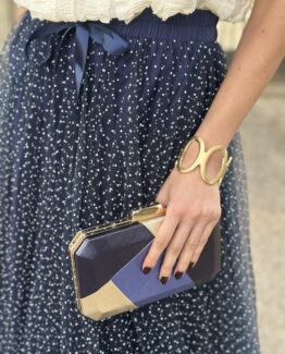 Clutch mondrian Blue