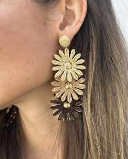 Pendientes girasoles