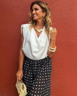 Blusa satén Niza white