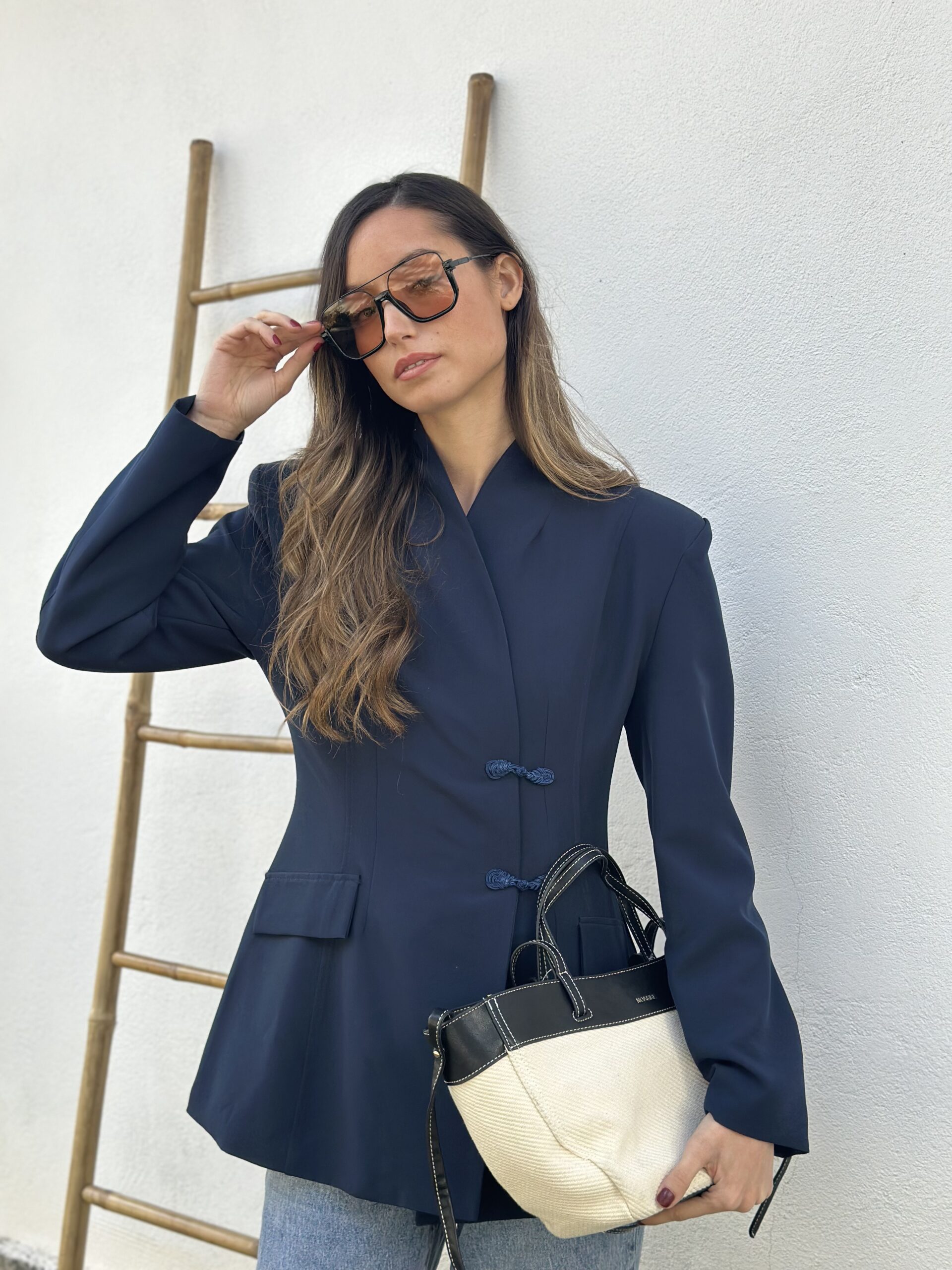 Blazer azul marino alamar - Imagen 4