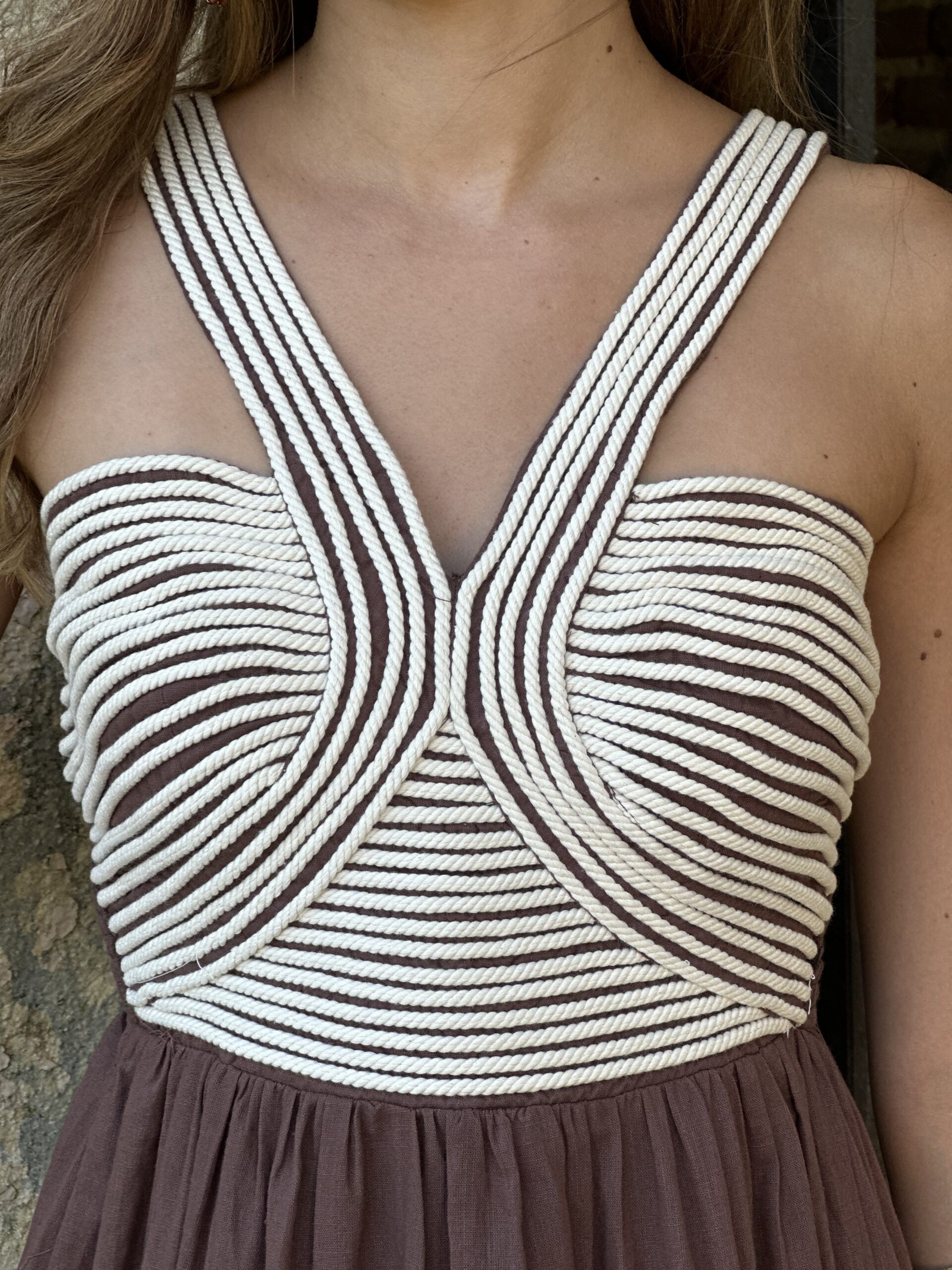 Vestido cord chocolate - Imagen 3