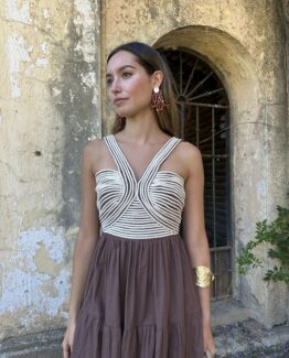 Vestido cord chocolate