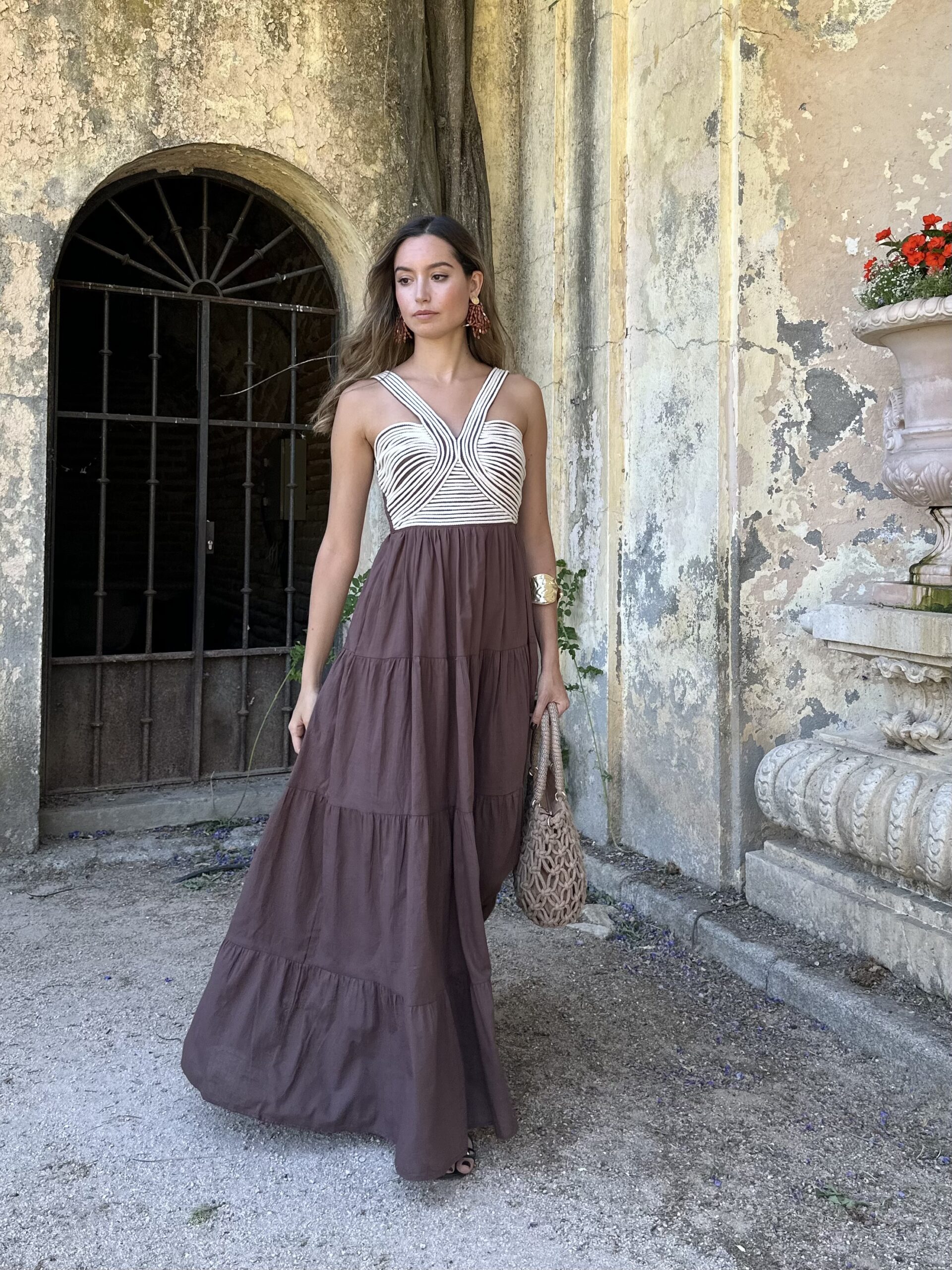 Vestido cord chocolate - Imagen 5