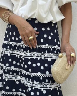 Falda topos night Blue