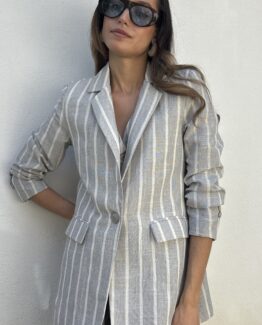 Blazer gris raya diplomática