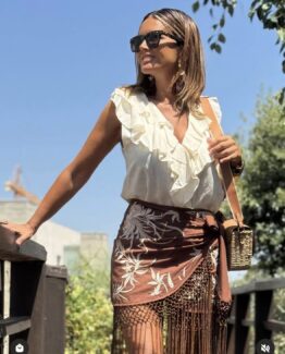 Blusa volantes Ivory