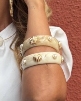 Brazalete conchas Ivory