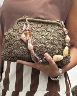 Bolso crochet asa piedras