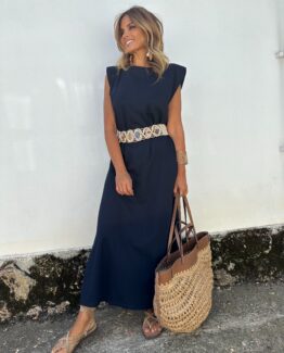 Vestido de punto sotogrande azul marino