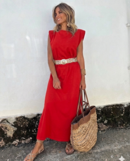 Vestido punto sotogrande rojo