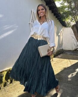 Falda plisada vert limited edition