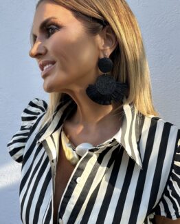 Pendiente Casilda black