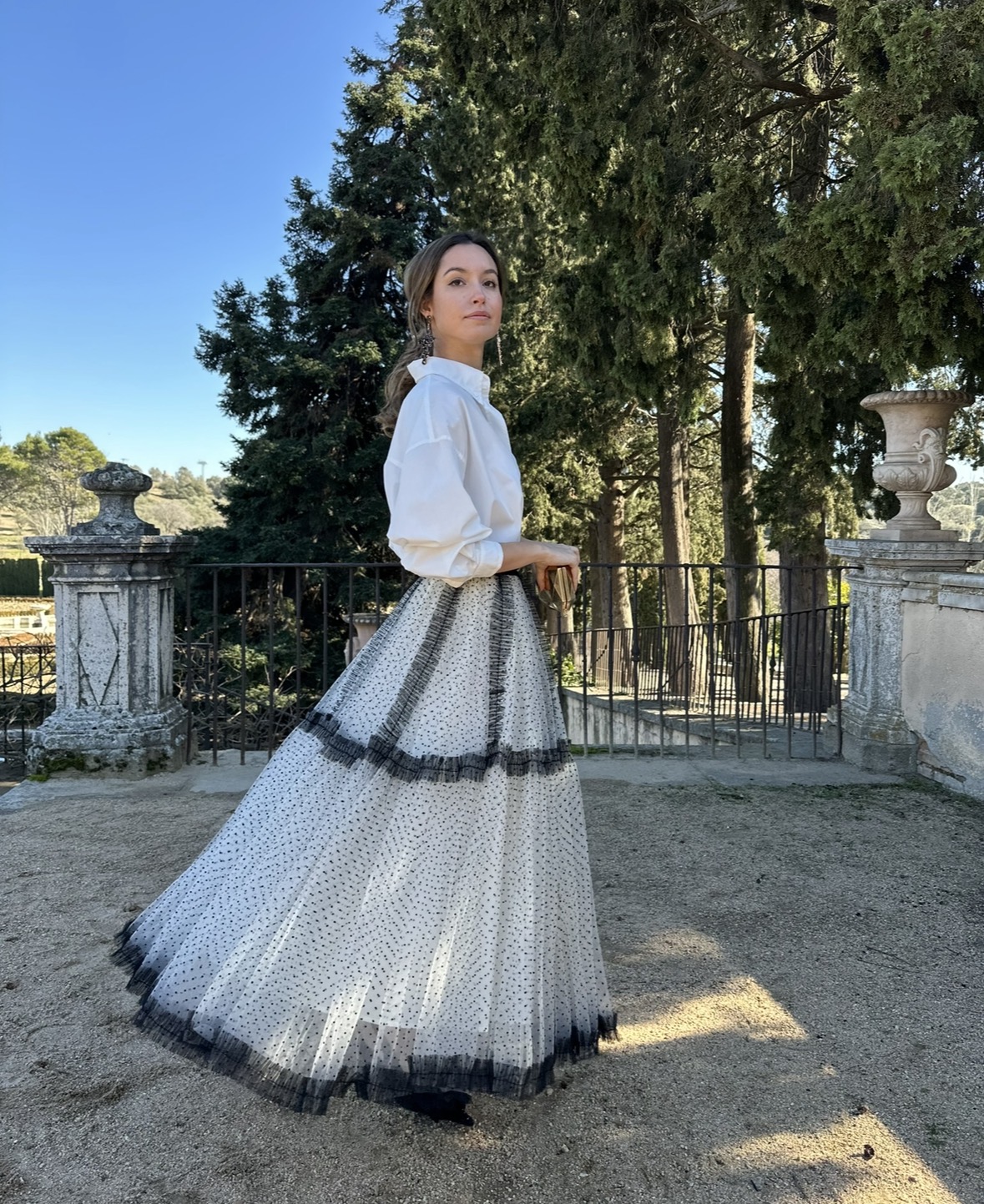 Falda Versalles tul y plumeti - Imagen 5
